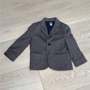 Janie and Jack Gray Plaid Blazer